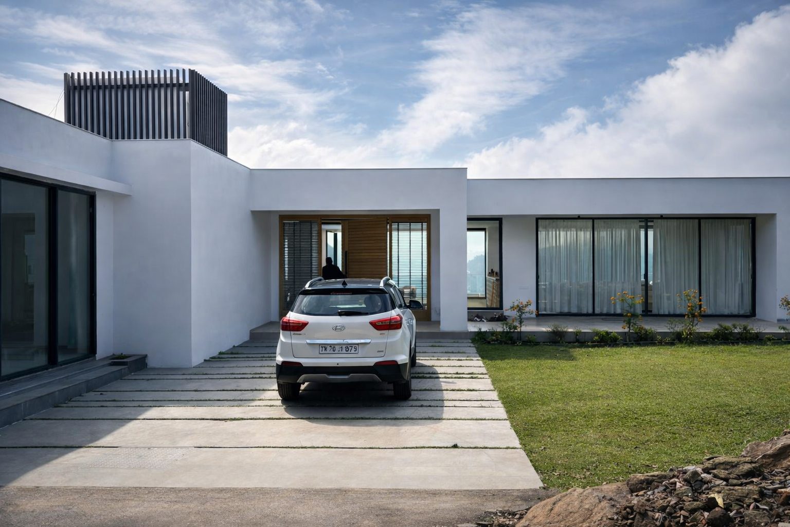 White plaster volumes